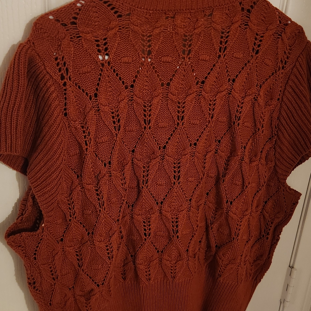 Ryegrass Jcpenney cap sleeve button-up cardigan. Rust Color never worn 🔥 - Picture 2 of 7